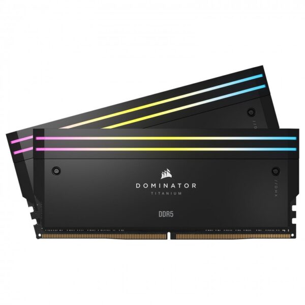 رم DDR5 دوکاناله 6600 مگاهرتز CL32 کورسیر مدل ۳۲GB Dominator Titanium RGB